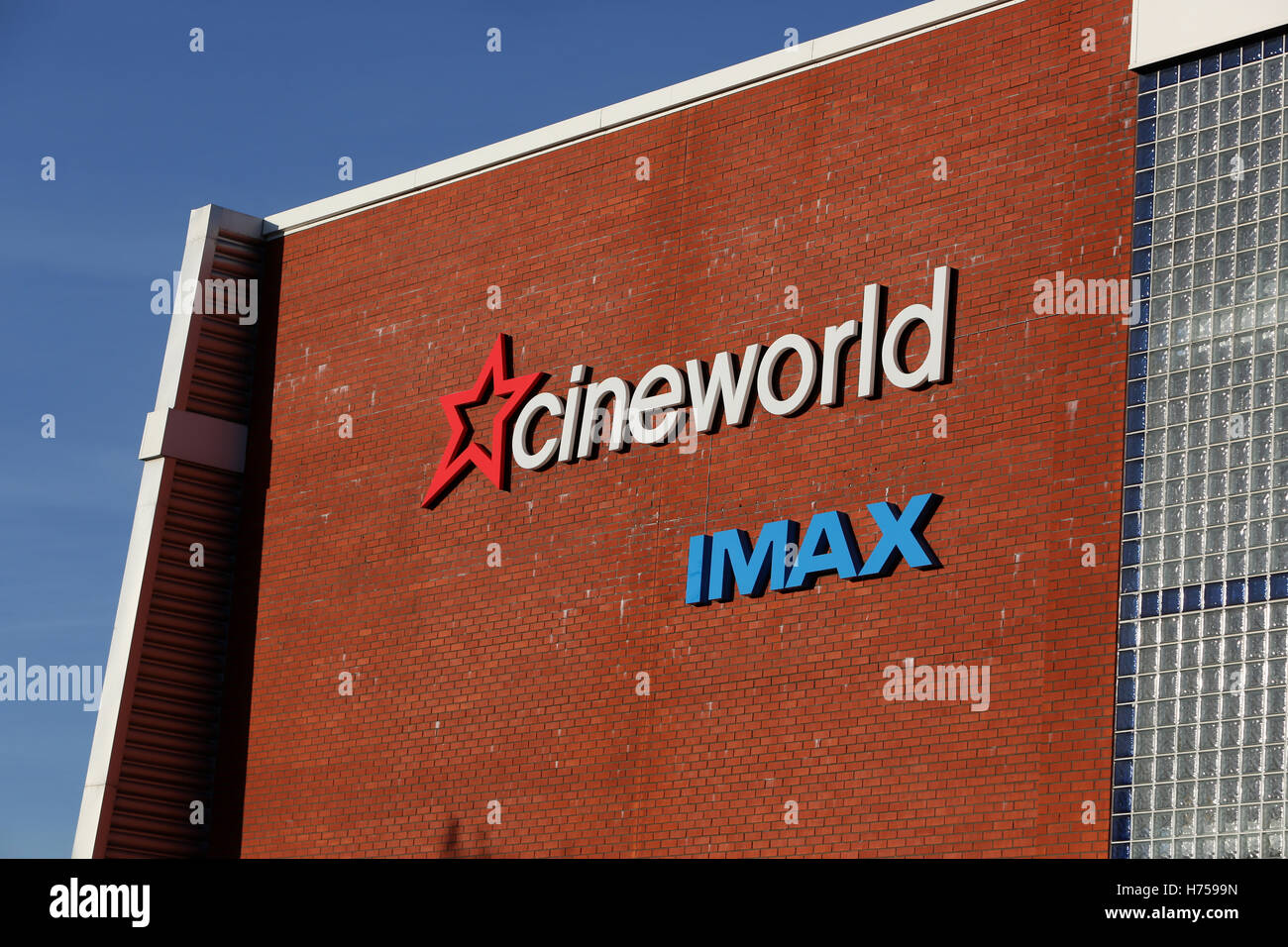 External views of the Cineworld IMAX Cinema in Chichester, West Sussex, UK. Stock Photo