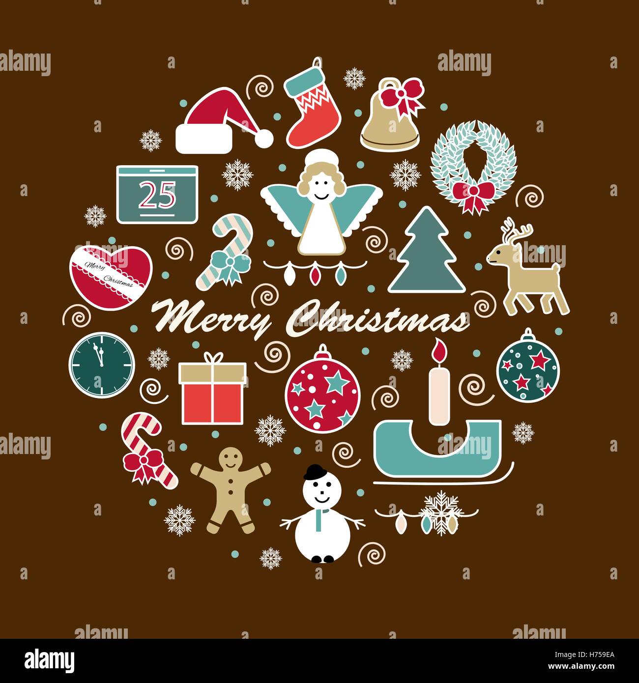 Set of Christmas icons Stock Vector Image & Art - Alamy