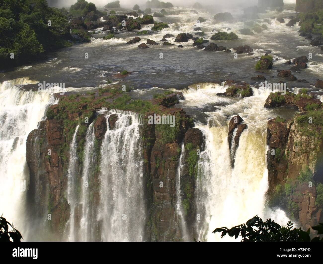 Iguassu Falls - UNESCO World Heritage Site - on the border of Brazil, Argentina and Paraguay Stock Photo