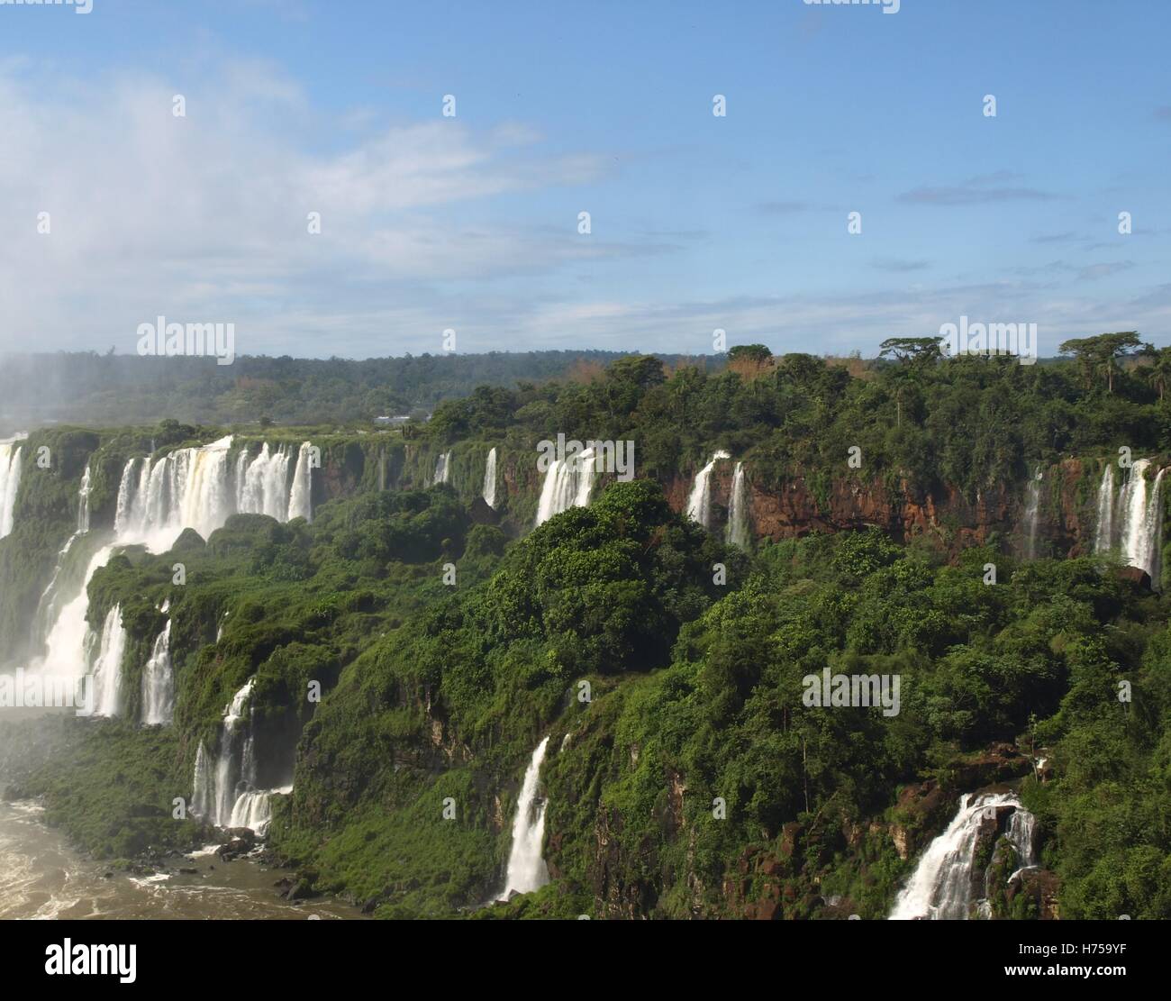 Iguassu Falls - UNESCO World Heritage Site - on the border of Brazil, Argentina and Paraguay Stock Photo