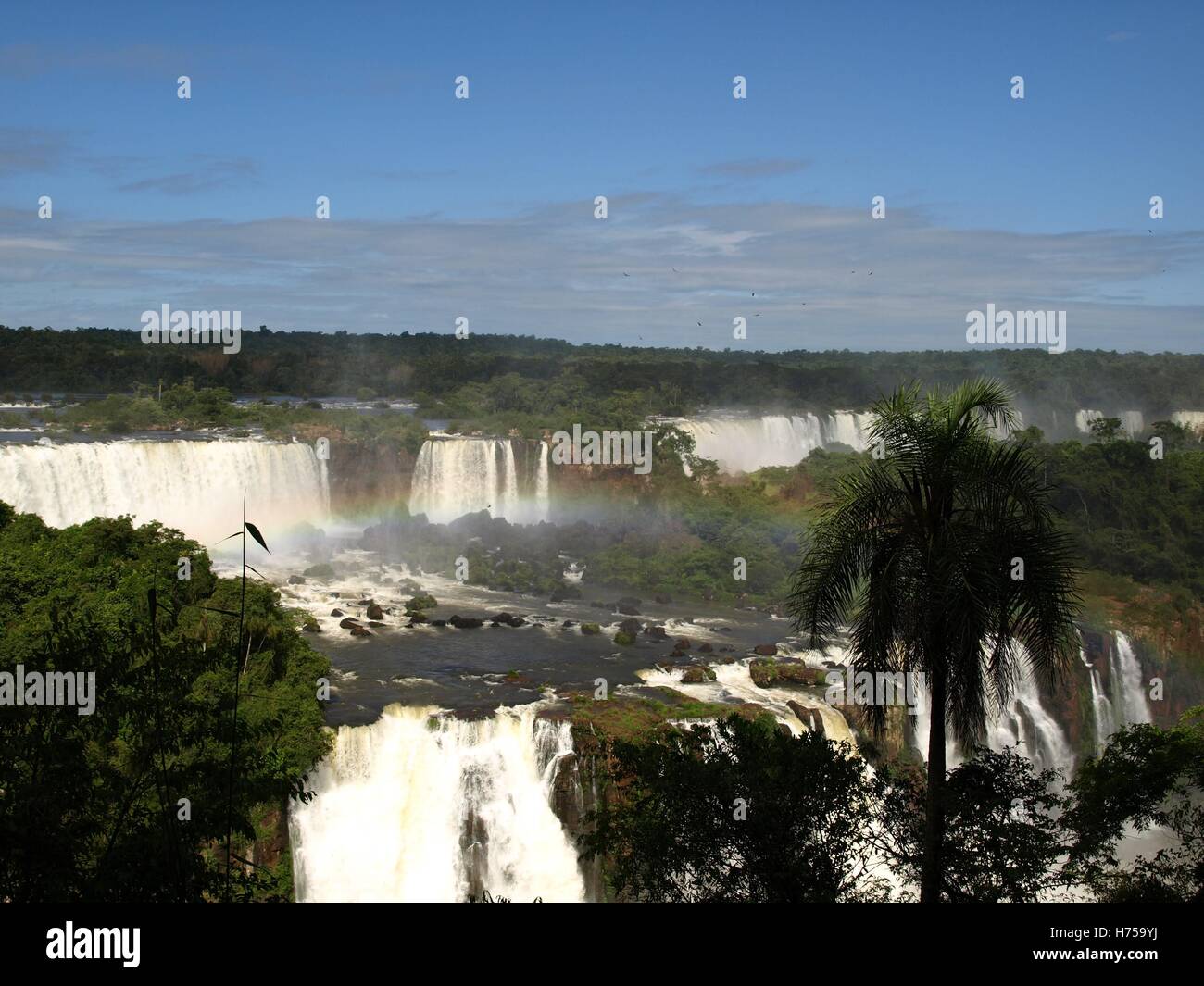 Iguassu Falls - UNESCO World Heritage Site - on the border of Brazil, Argentina and Paraguay Stock Photo