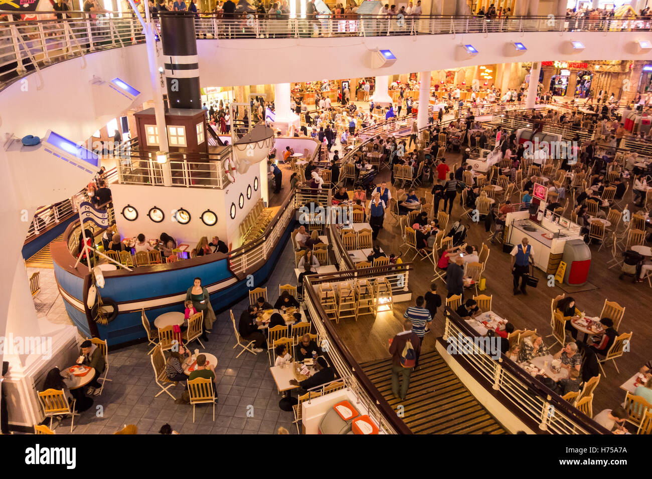 Titanic style restaurant on display at the Trafford Centre in