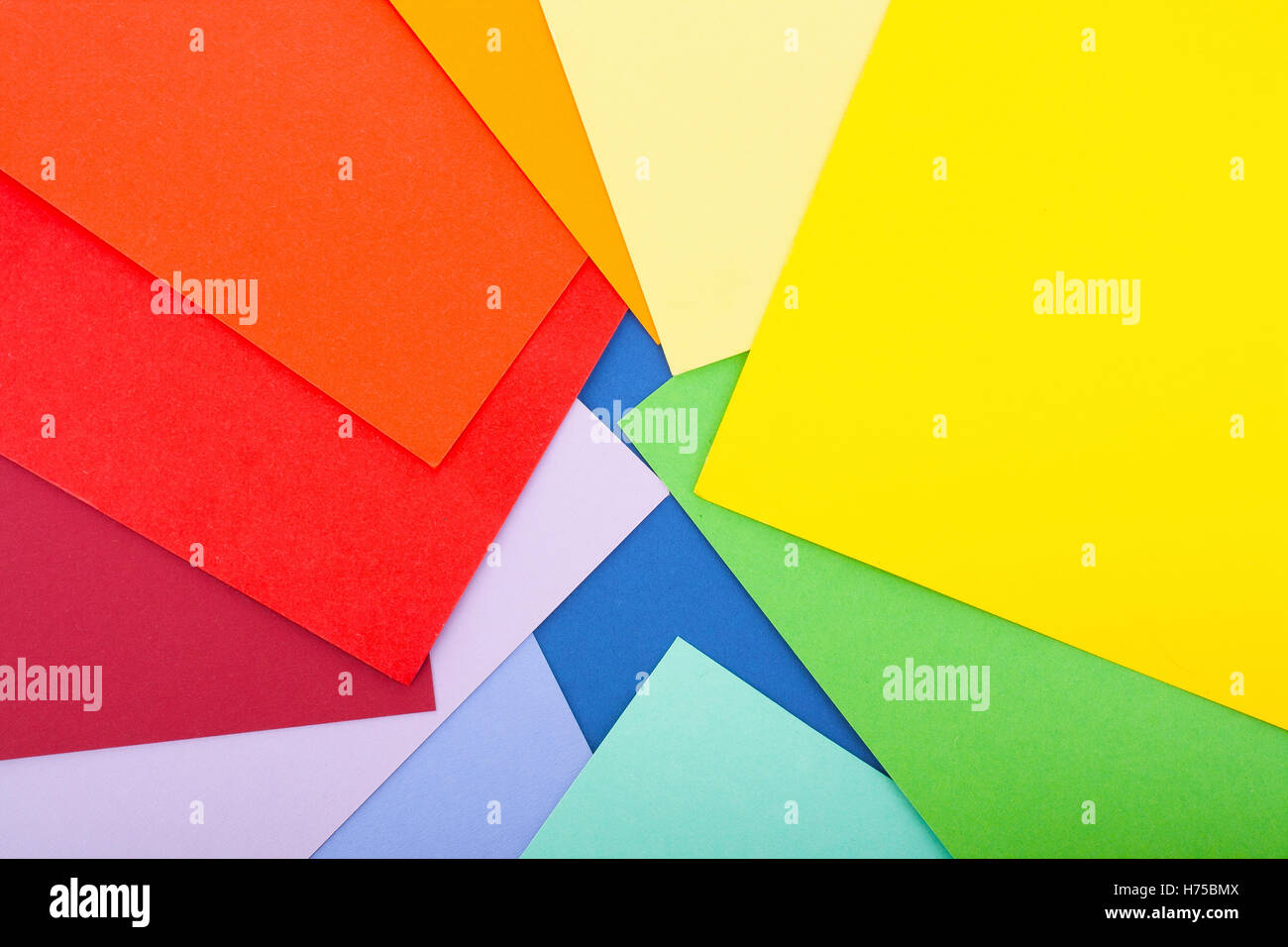 Paper cardboard. Colorful papers. Paper texture with red orange yellow ...