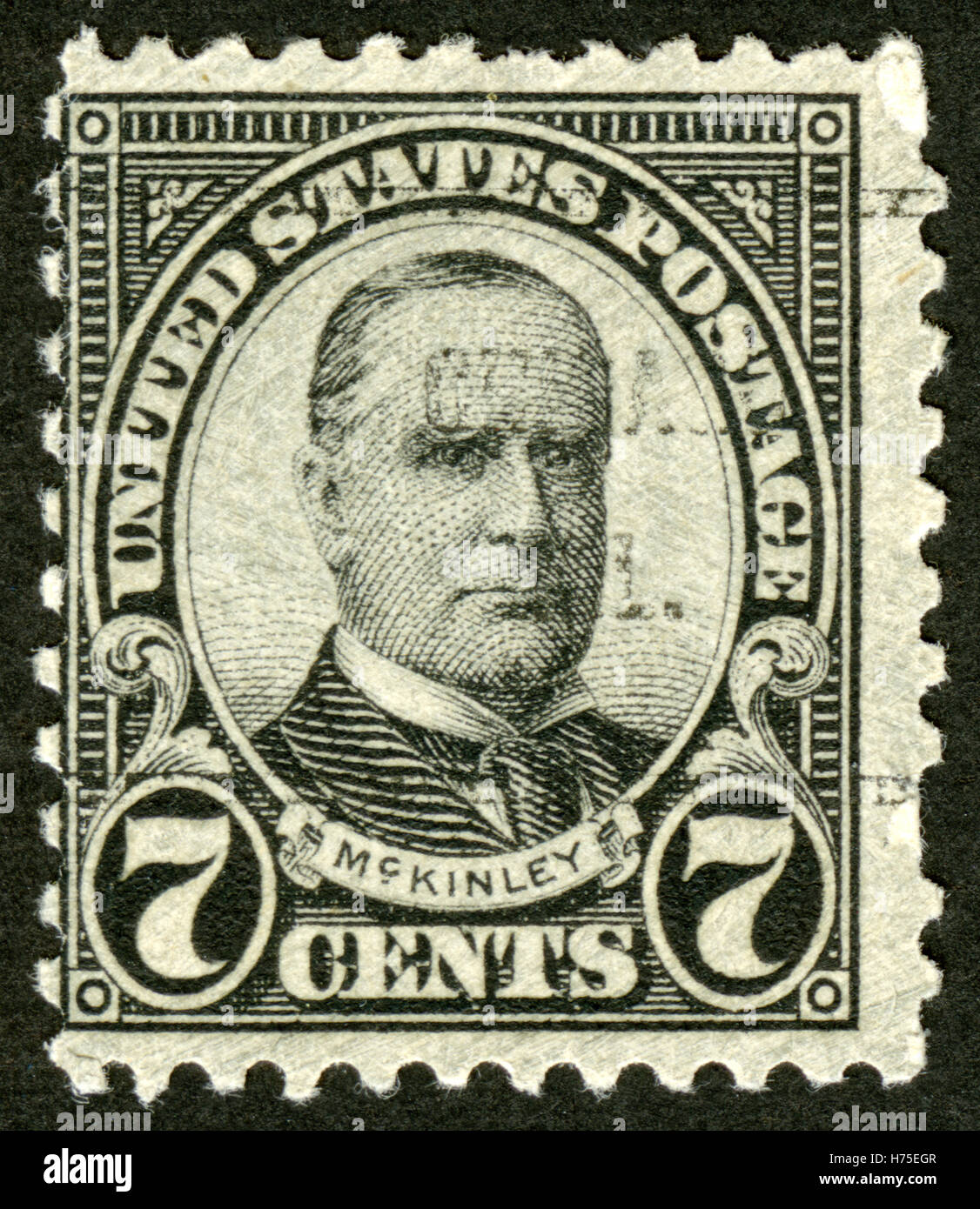 US postage stamp, William McKinley Jr. politician and the 25th President of the United States of America (1897-1901) Stock Photo