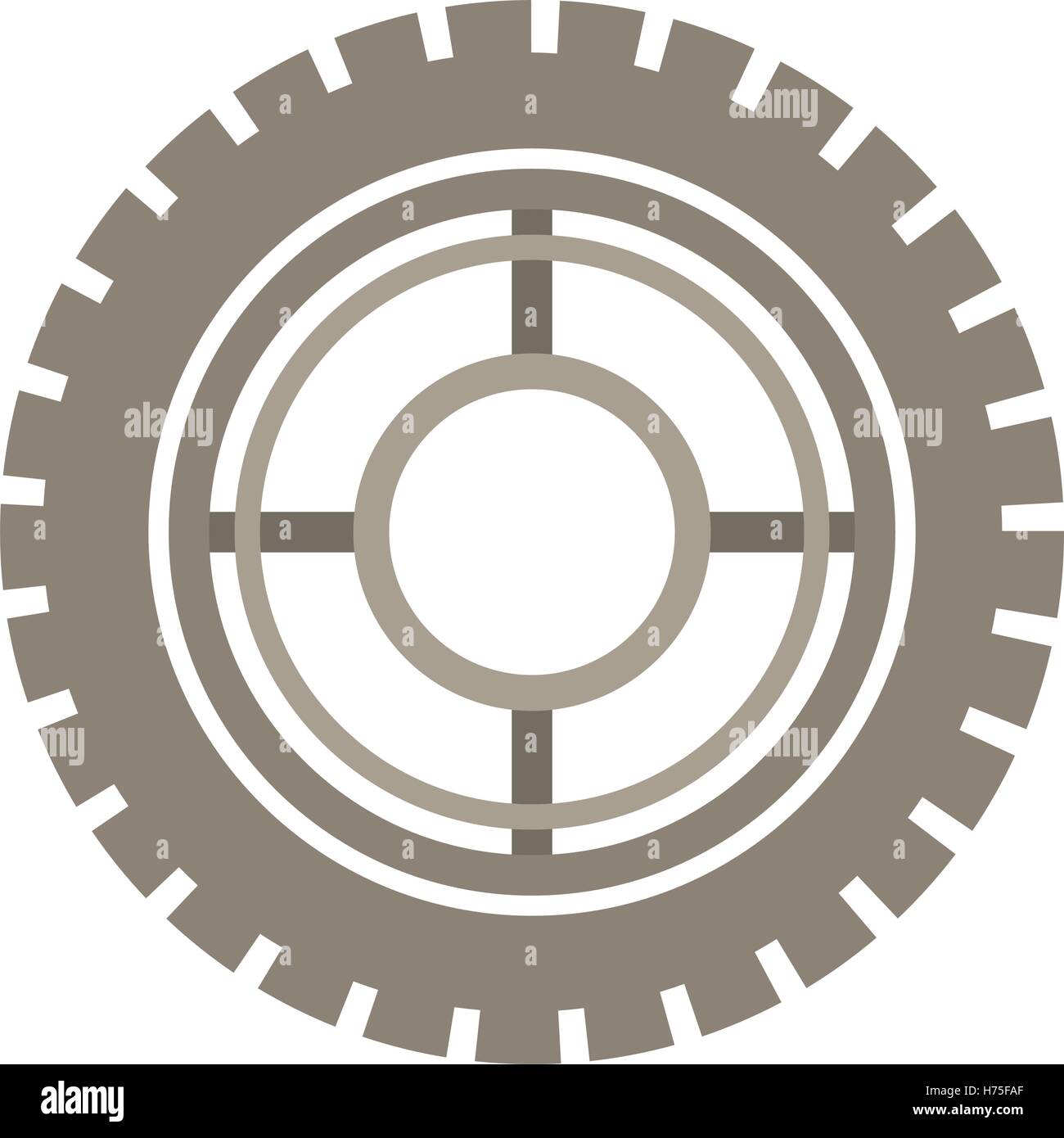 brown silhouette gear wheel icon vector illustration Stock Vector Image ...