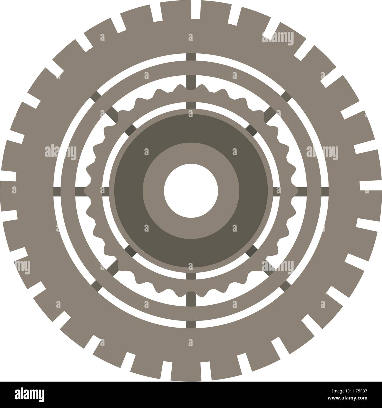 brown silhouette gear wheel icon vector illustration Stock Vector Image ...