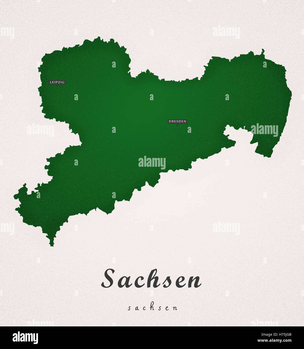 Sachsen Germany DE Art Map Stock Photo - Alamy