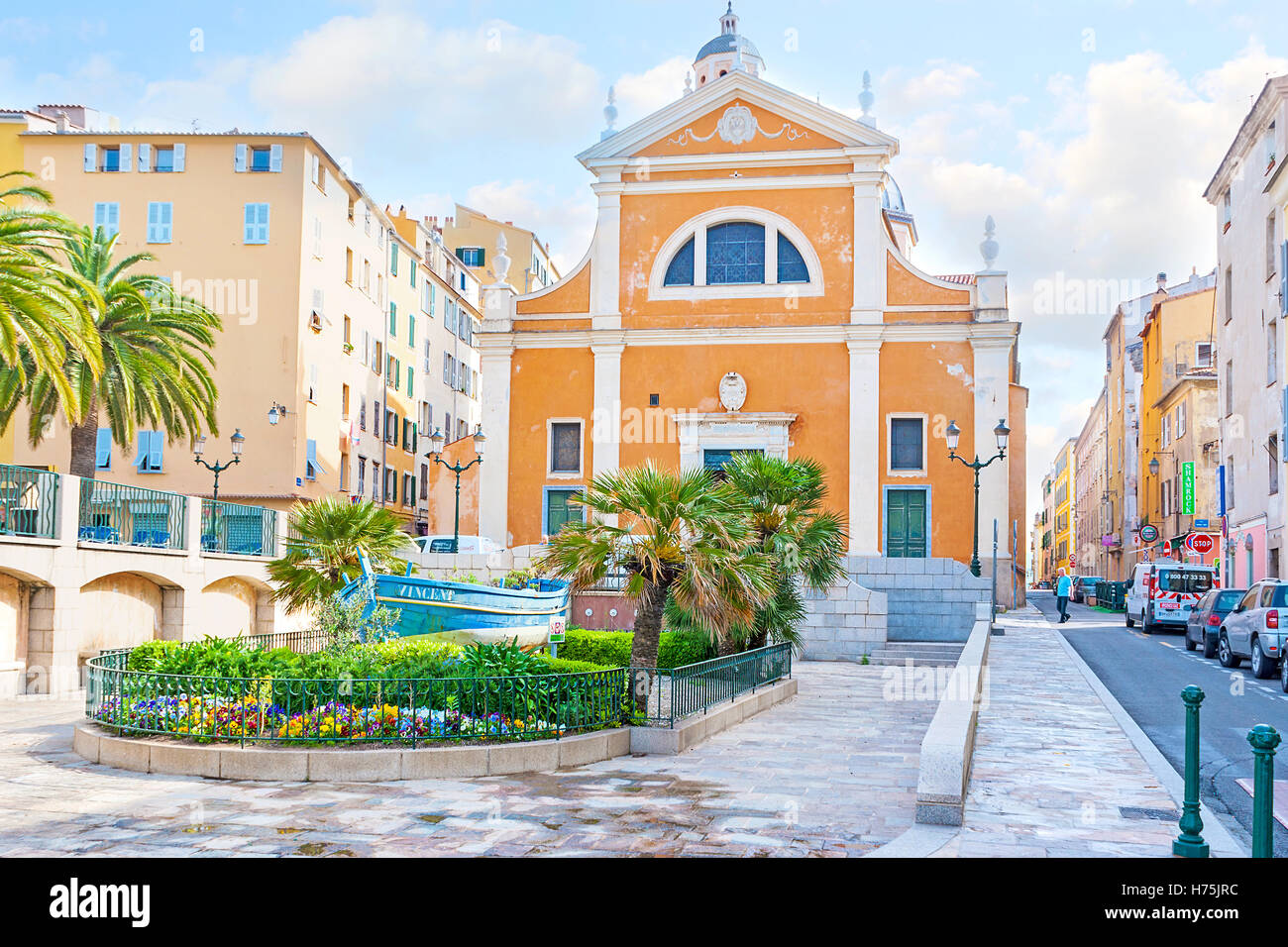 The Cathedral of Our Lady of the Assumption of Ajaccio is one of the main city landmarks Stock Photo