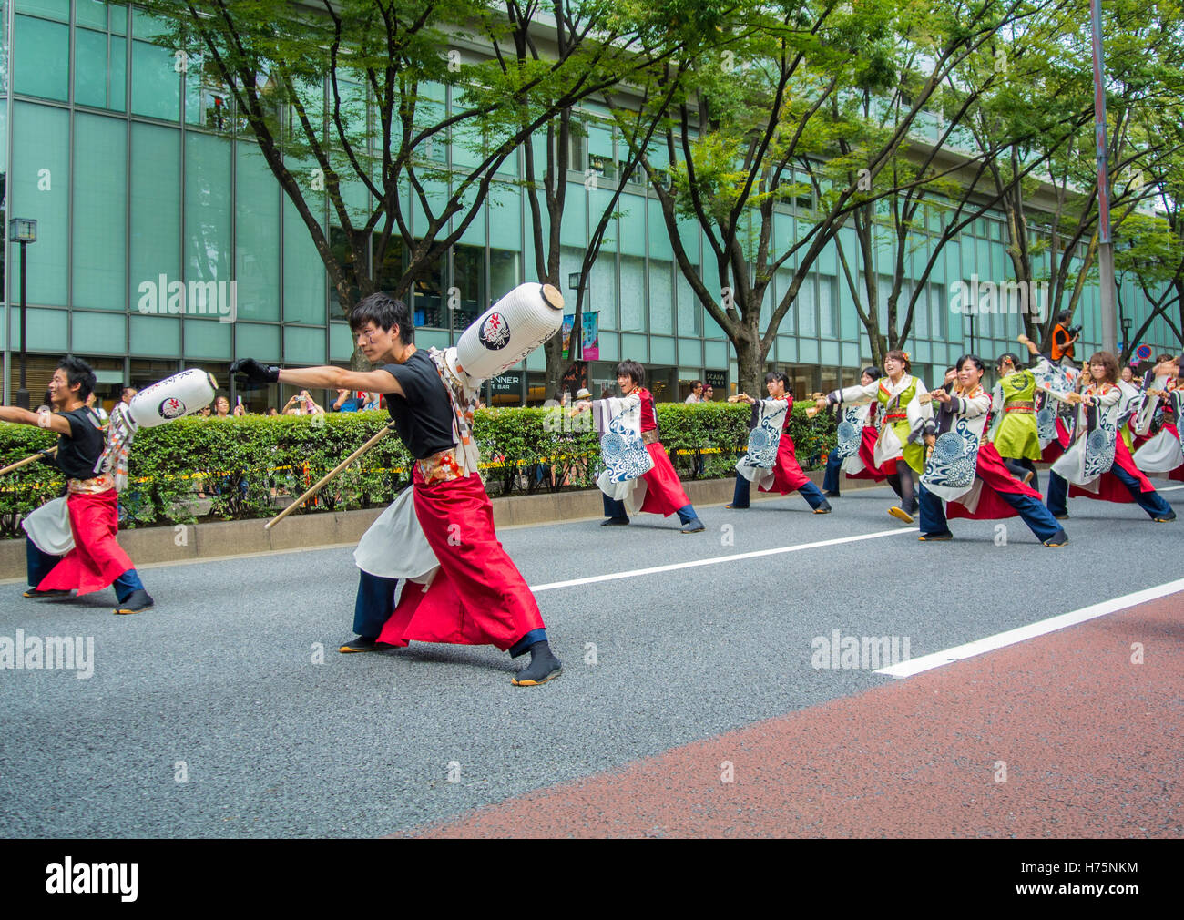 Yosakoi dance festival Omotesando Tokyo Stock Photo