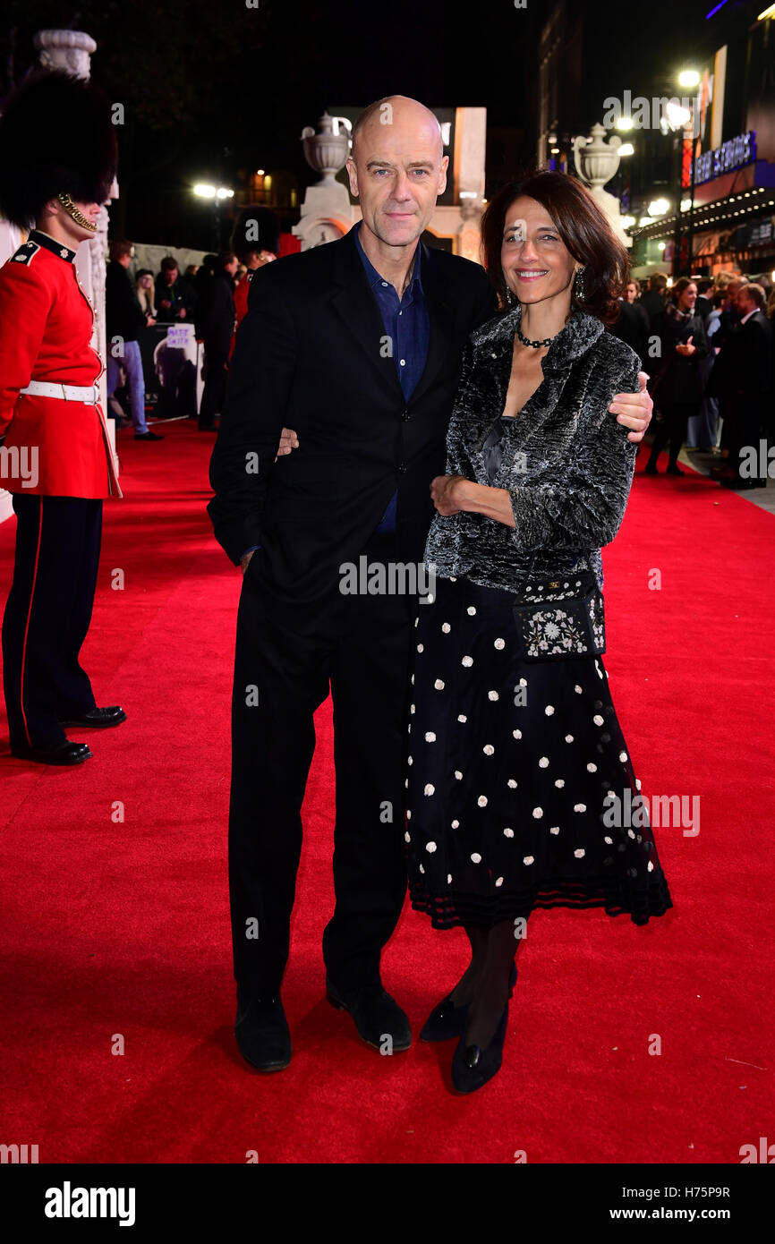 Pip Torrens and guest attending the Crown Premiere at Odeon Cinema, Leicester Square, London. PRESS ASSOCIATION Photo. Picture date: Tuesday November 1, 2016. See PA story SHOWBIZ Crown. Photo credit should read: Ian West/PA Wire Stock Photo