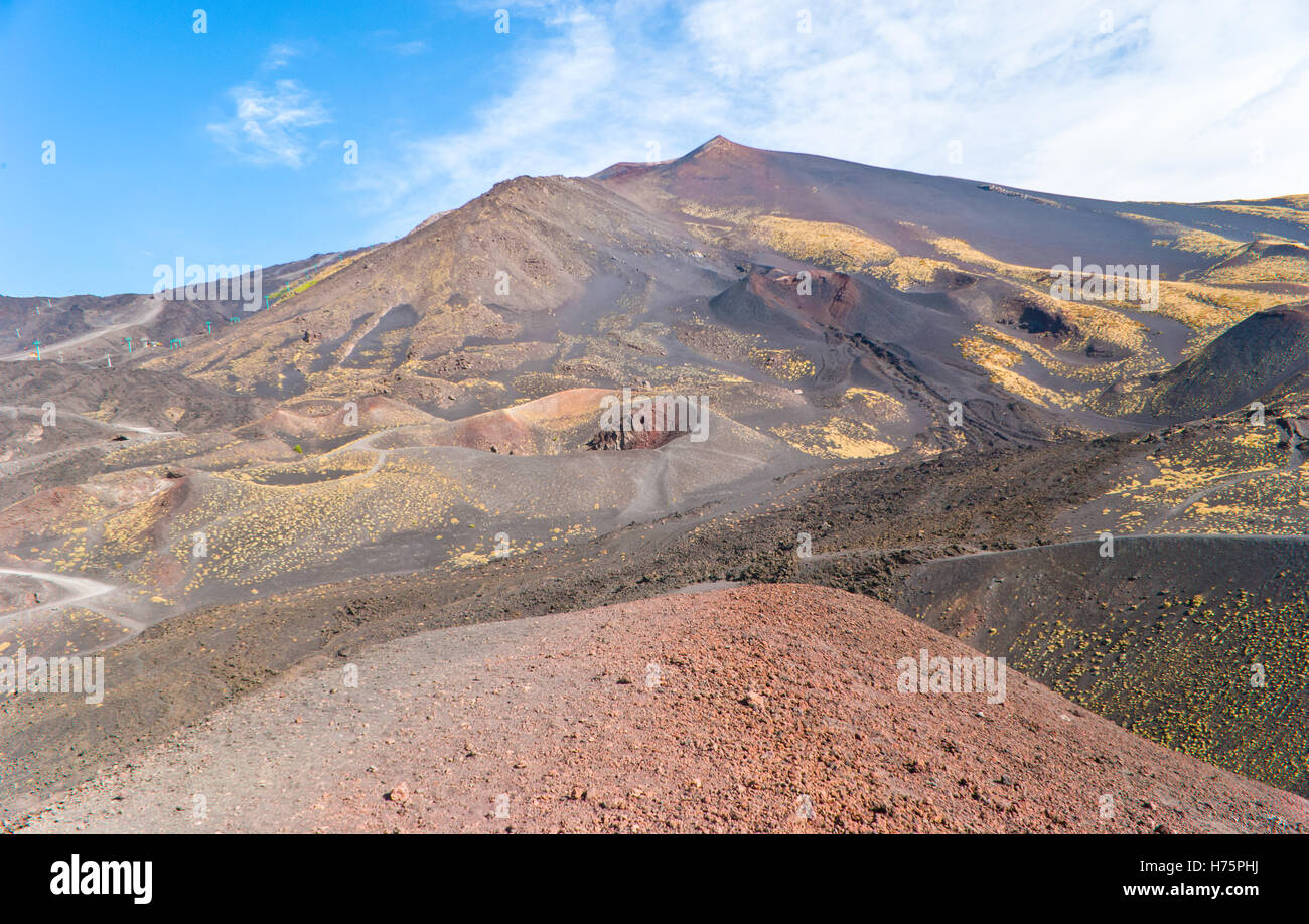 mount etna is an active stratovolcano on the east coast of sicily ...