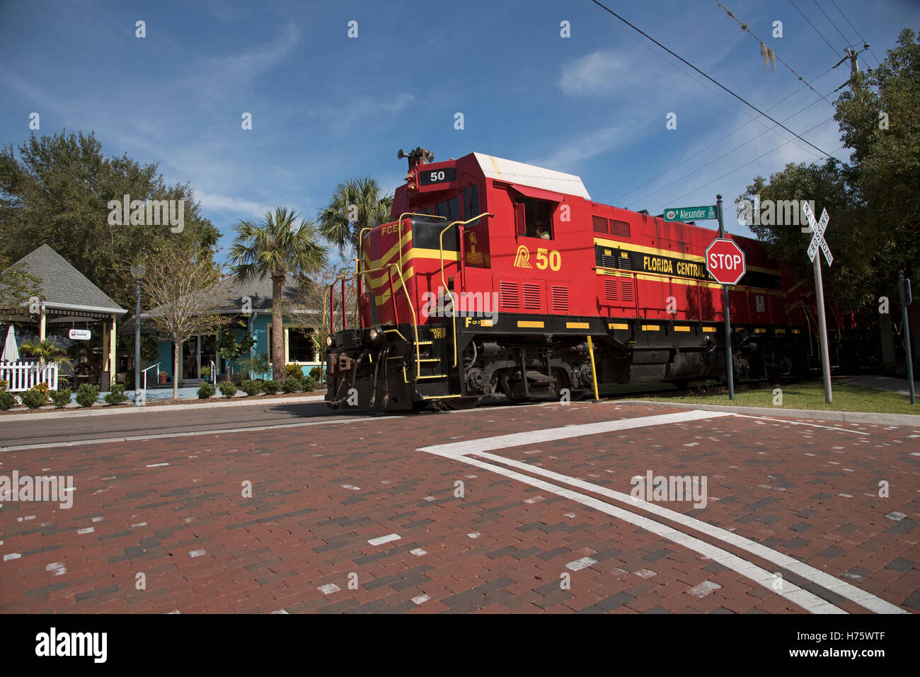 Mount Dora Florida USA A freight pulling passing through the