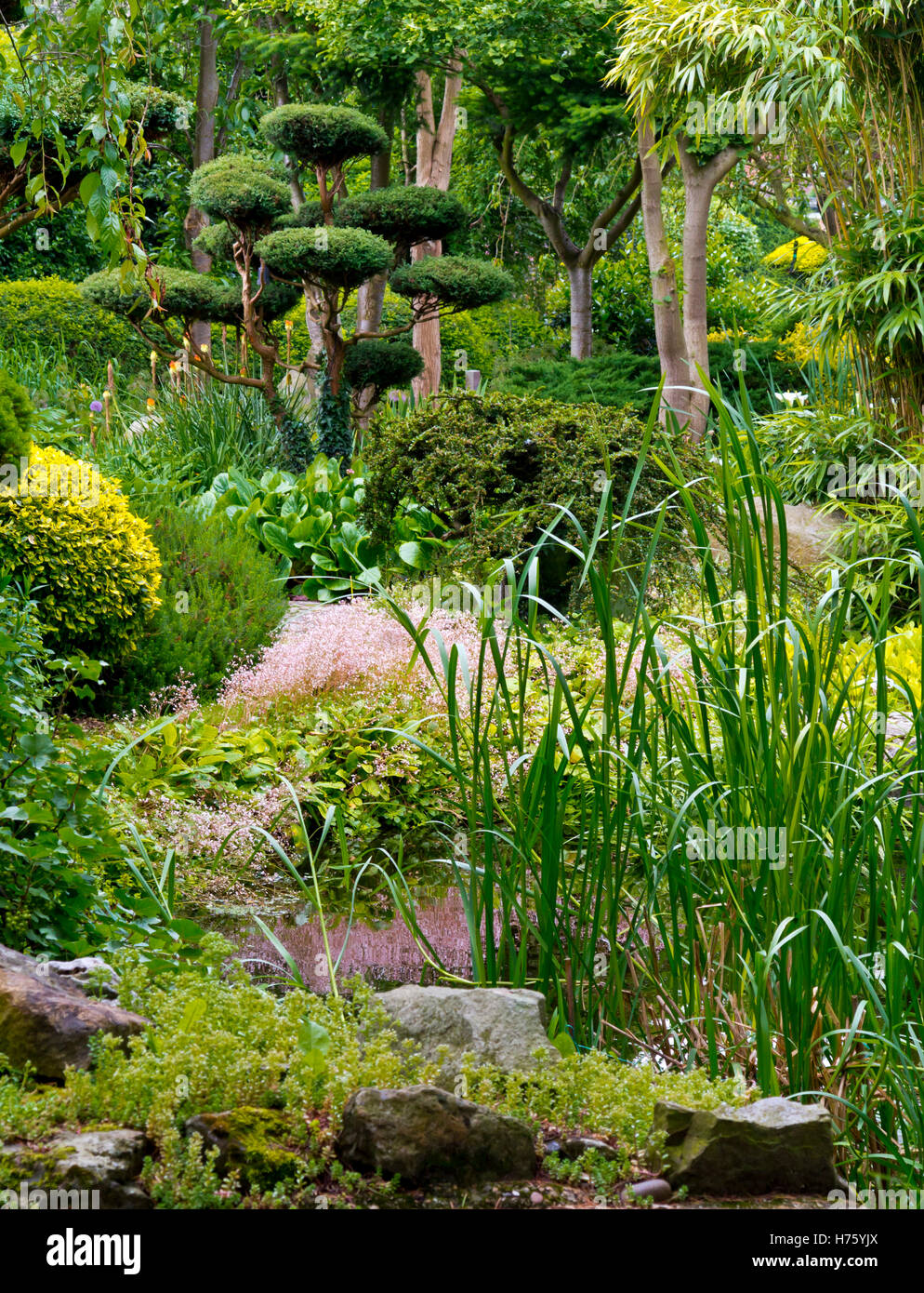 Pure Land Meditation Centre and Japanese Garden near Newark Nottinghamshire England UK Stock Photo