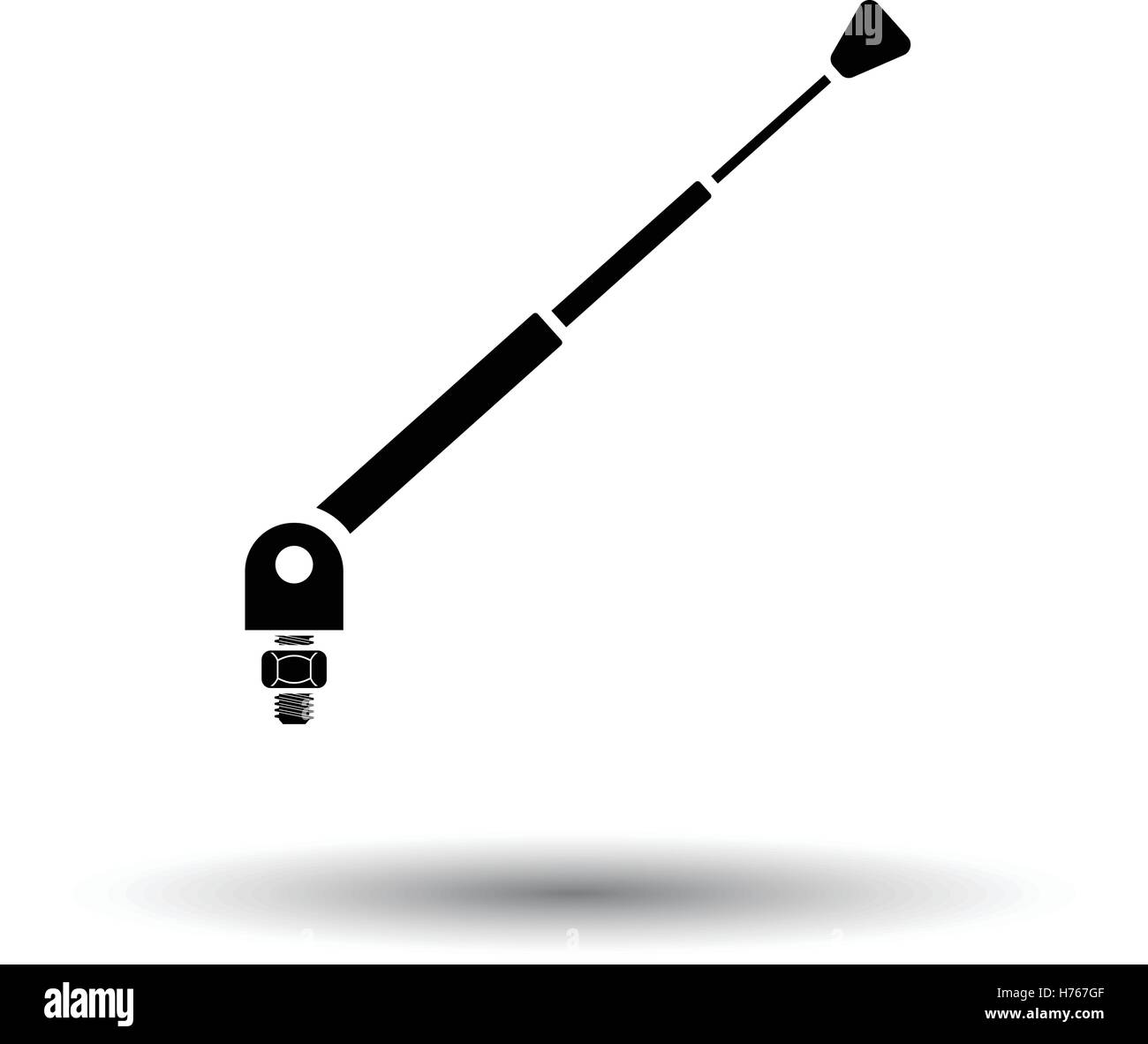 Radio antenna component icon. White background with shadow design ...