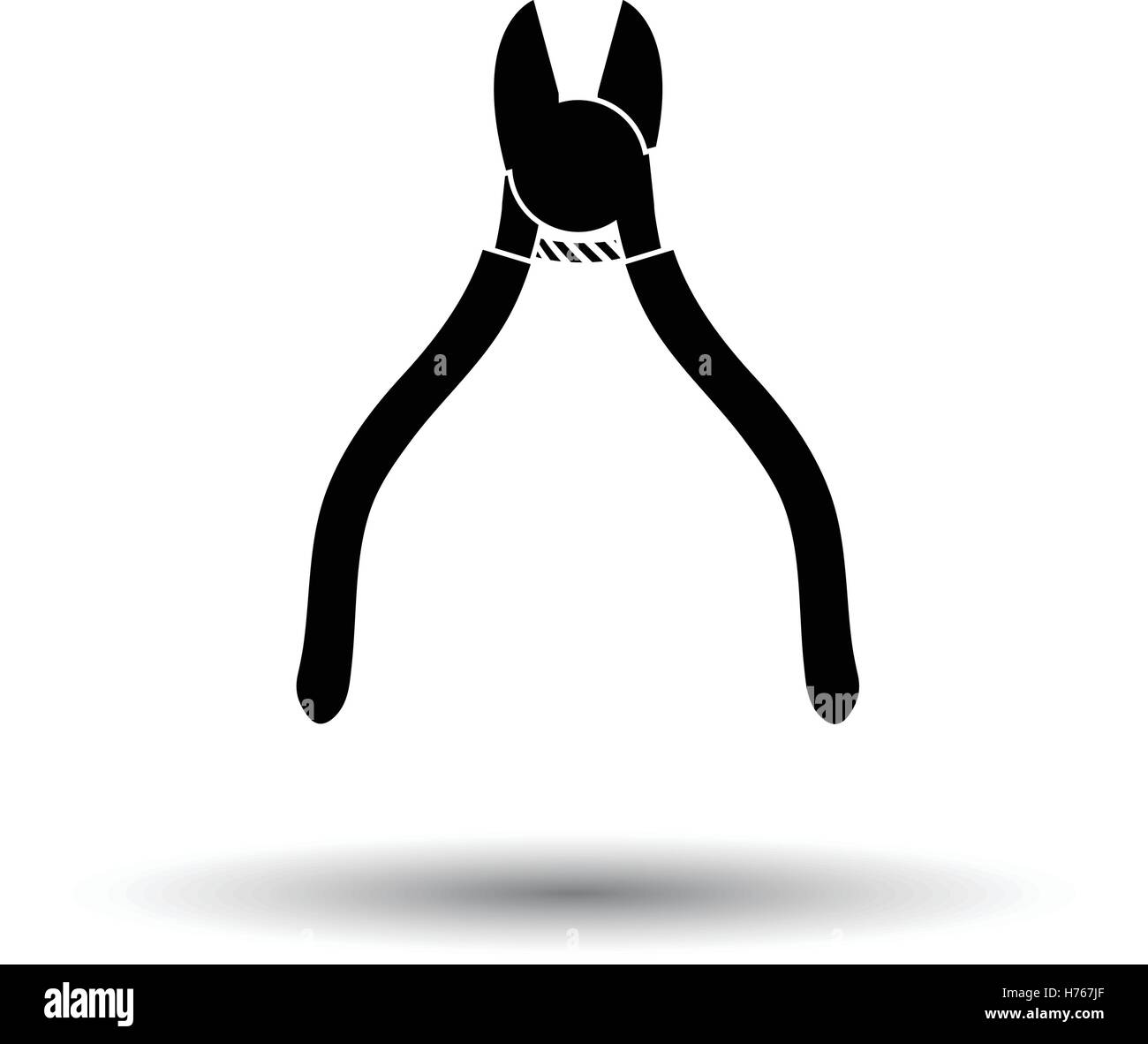 Side cutters icon. White background with shadow design. Vector ...