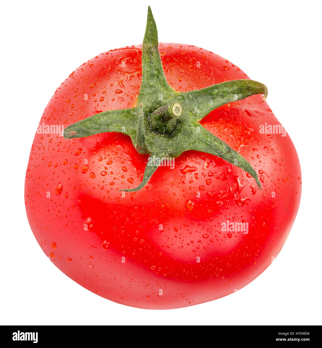 tomato with water drops isolated on the white background Stock Photo ...
