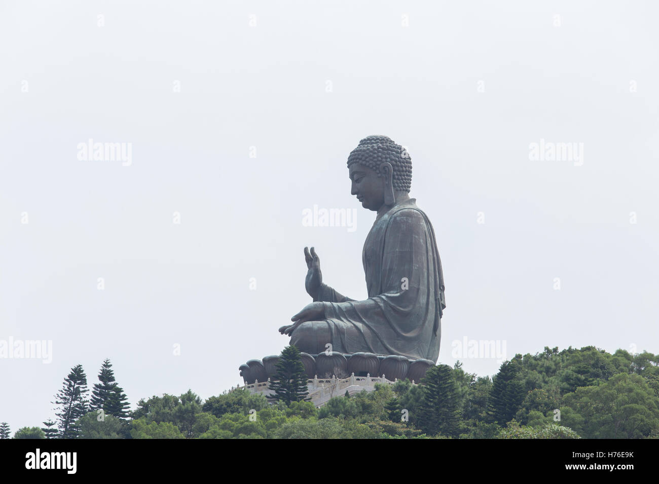 Big Buddha, the landmark at Nong Ping, Hong Kong Stock Photo