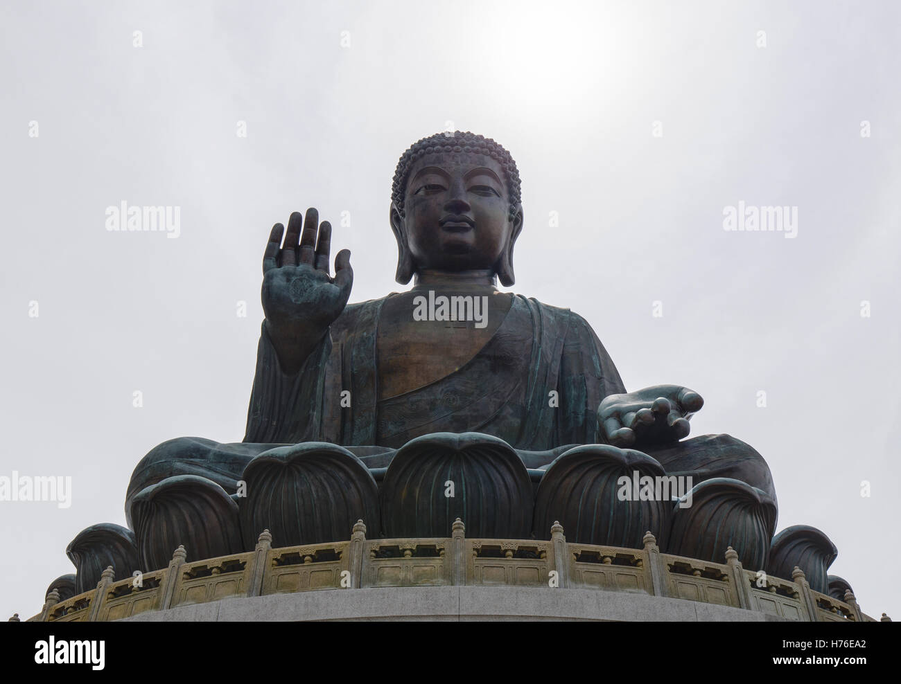 Big Buddha, the landmark at Nong Ping, Hong Kong Stock Photo