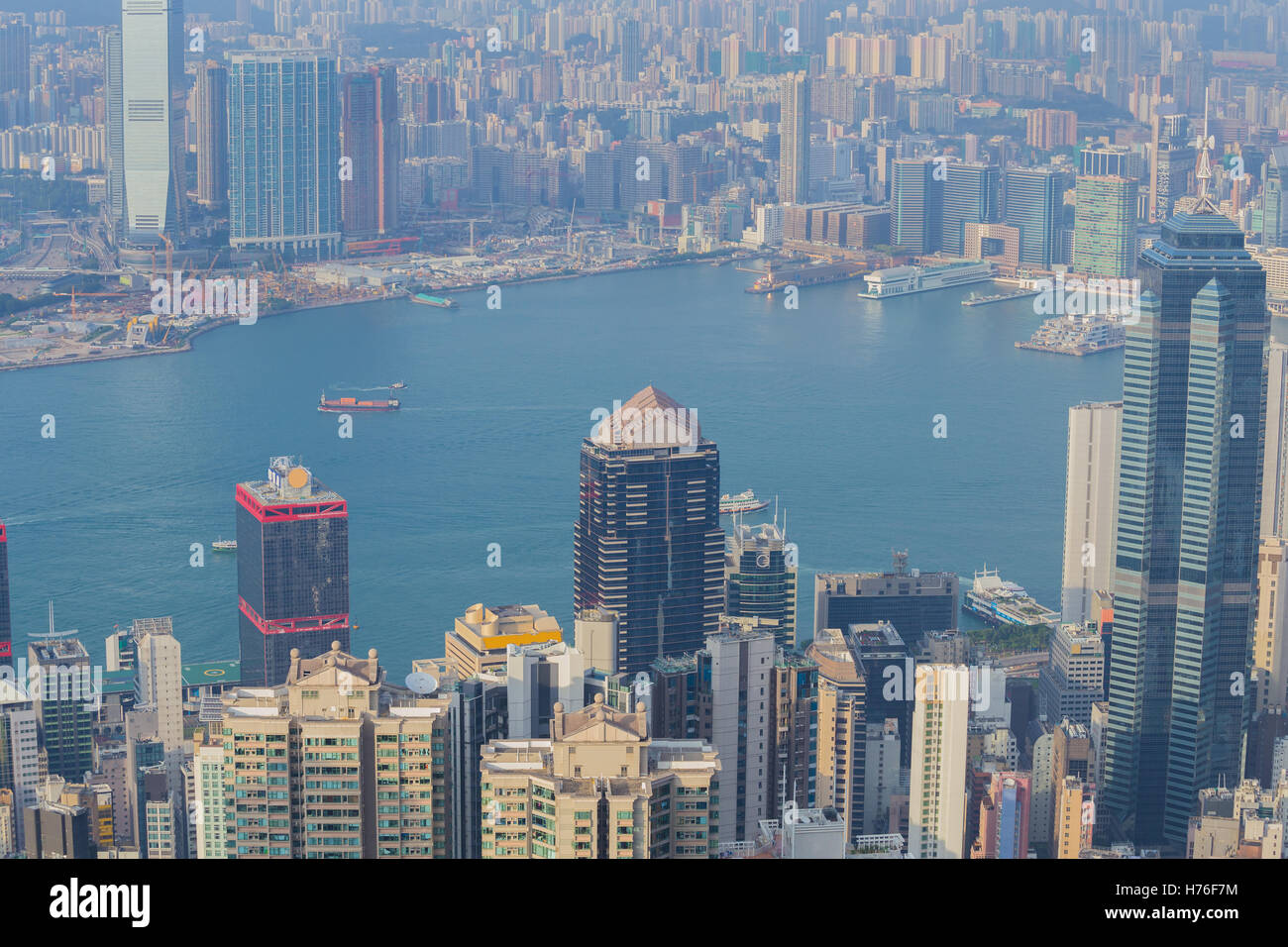 Skyline of Hong Kong city, view from The Peak Stock Photo - Alamy