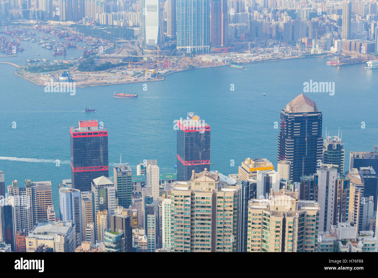 Skyline of Hong Kong city, view from The Peak Stock Photo - Alamy