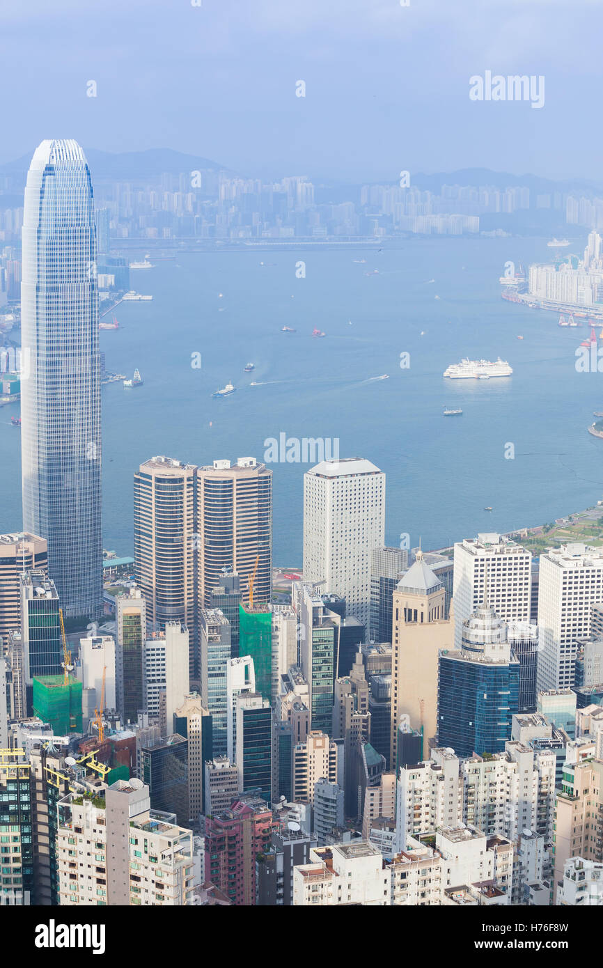Skyline of Hong Kong city, view from The Peak Stock Photo - Alamy