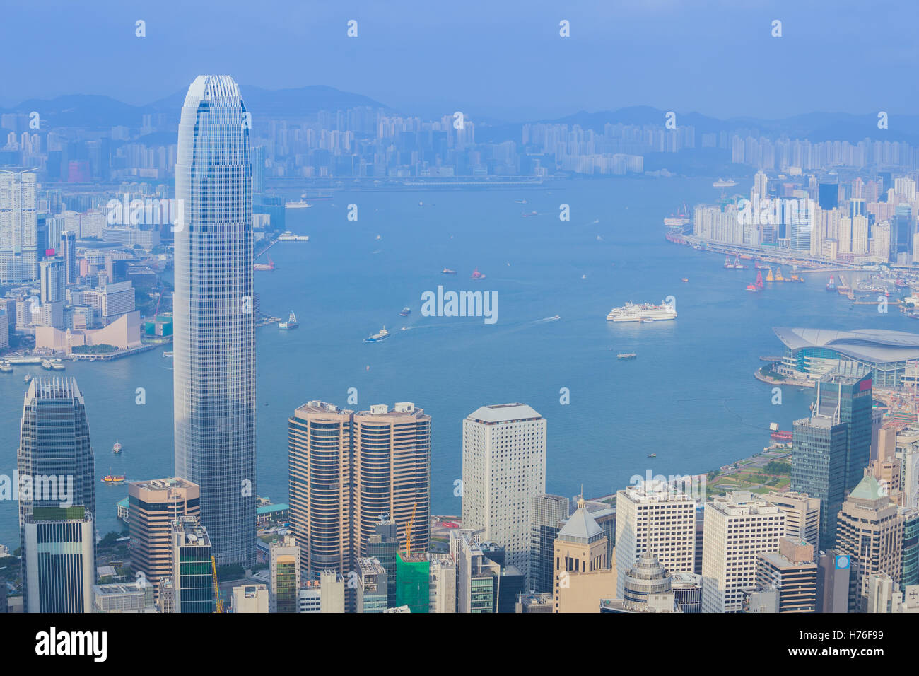 Skyline of Hong Kong city, view from The Peak Stock Photo - Alamy
