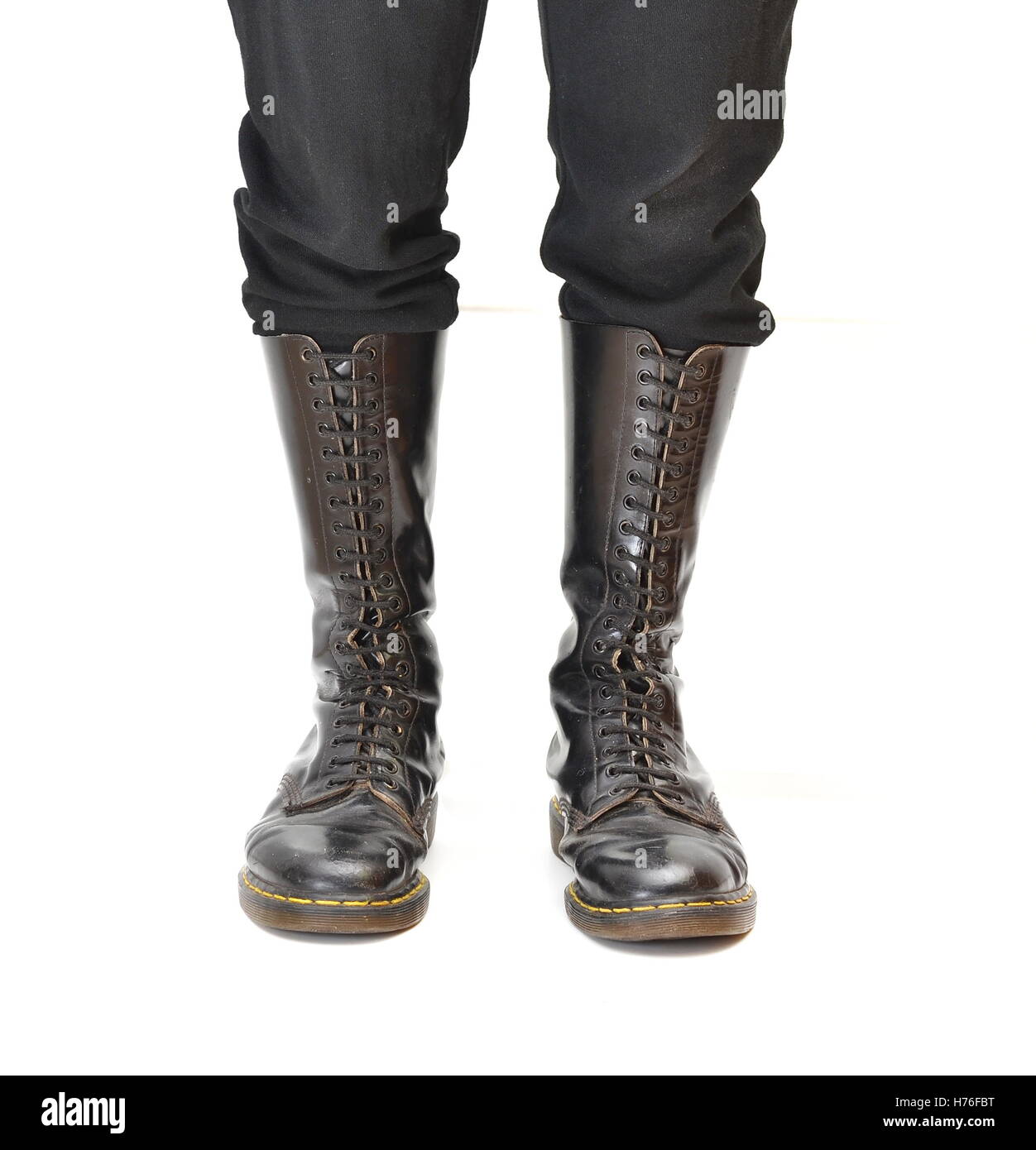 leather knee high walking boots