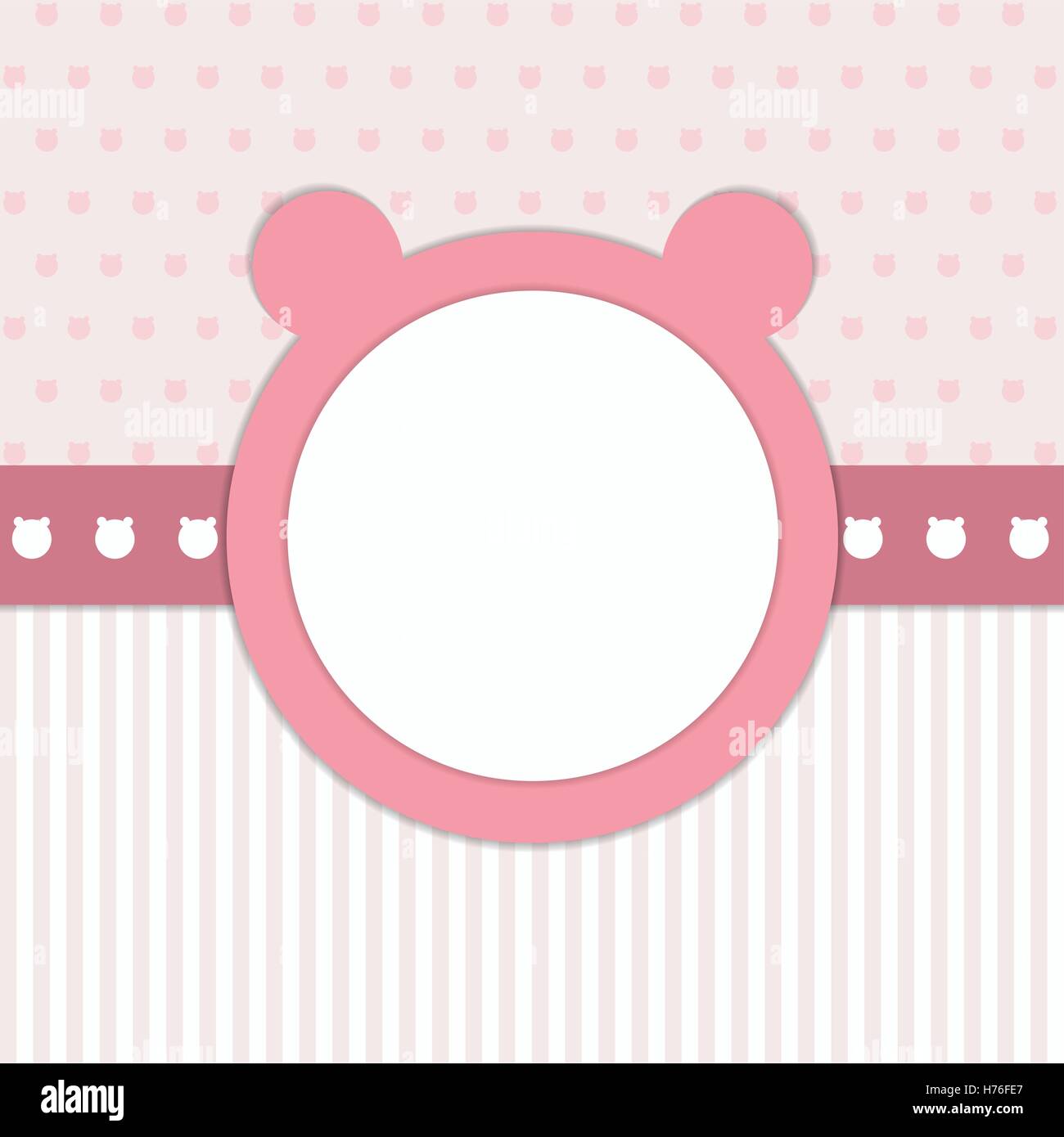 Baby Shower Invitation Card Girl Stock Vector Image & Art - Alamy