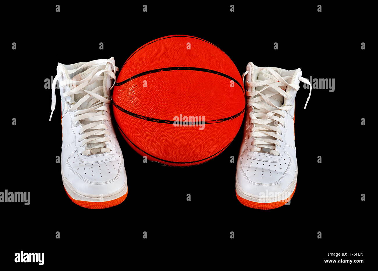 Hightop Classic Nike Af1 Basketball Shoes Sneakers Stock Photo Download ...