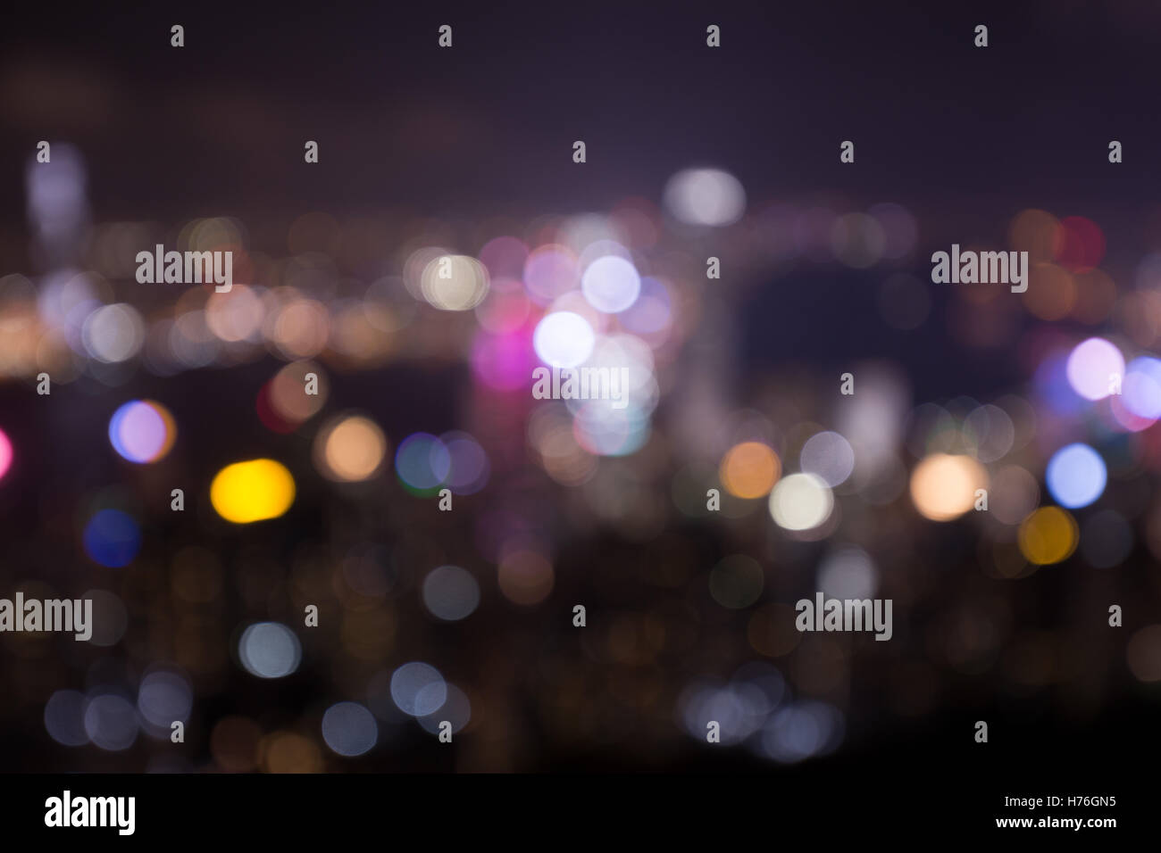 Abstract blurred lights background, Night city Stock Photo - Alamy