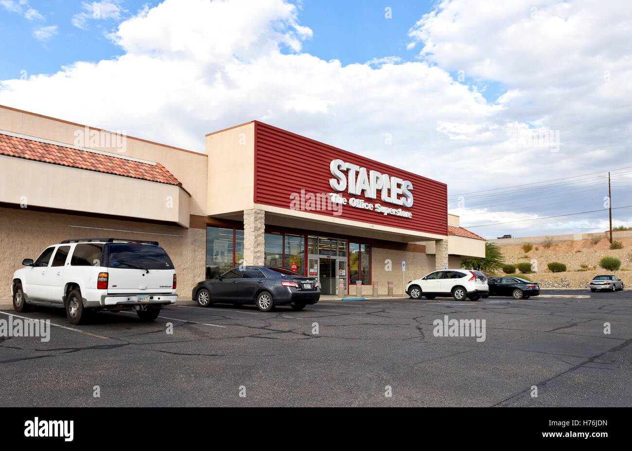 Staples Office Supply storefront Lake Havasu City, Arizona Stock Photo