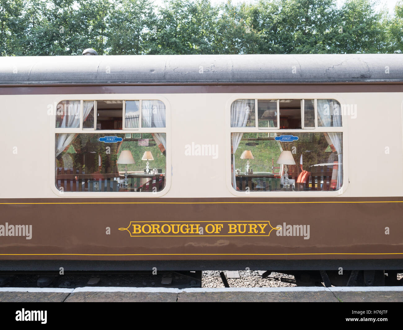 Historic rolling stock in Bury, Lancashire Stock Photo