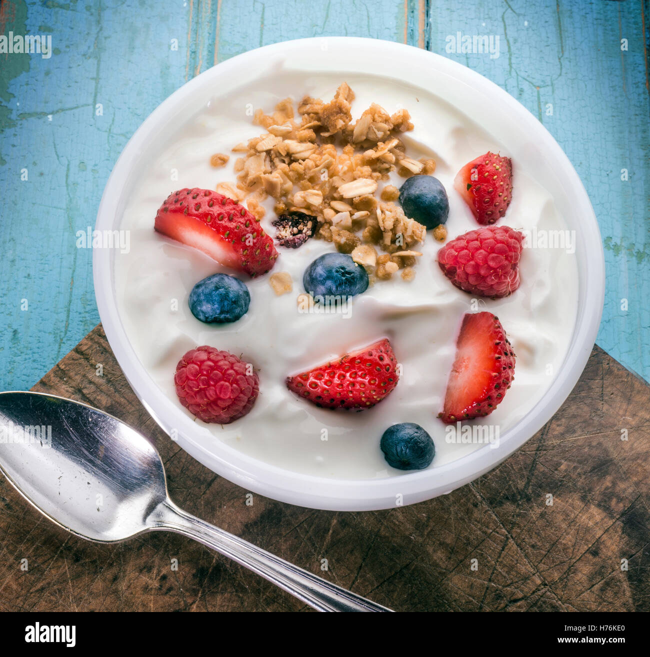 yogurt berries Stock Photo