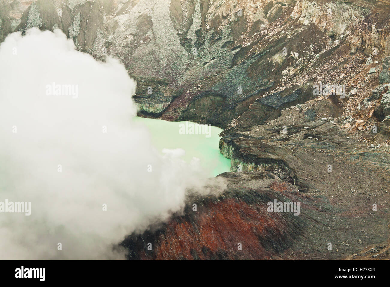 Poas volcano in a heavy dust Stock Photo Alamy
