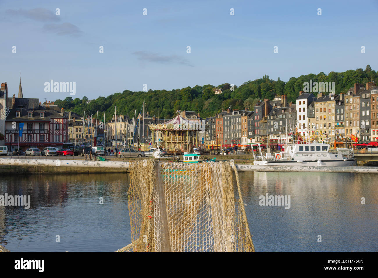 HONFLEUR, FRANCE SEPTEMBER 20 Scene of Vieux Port (Old Harbor