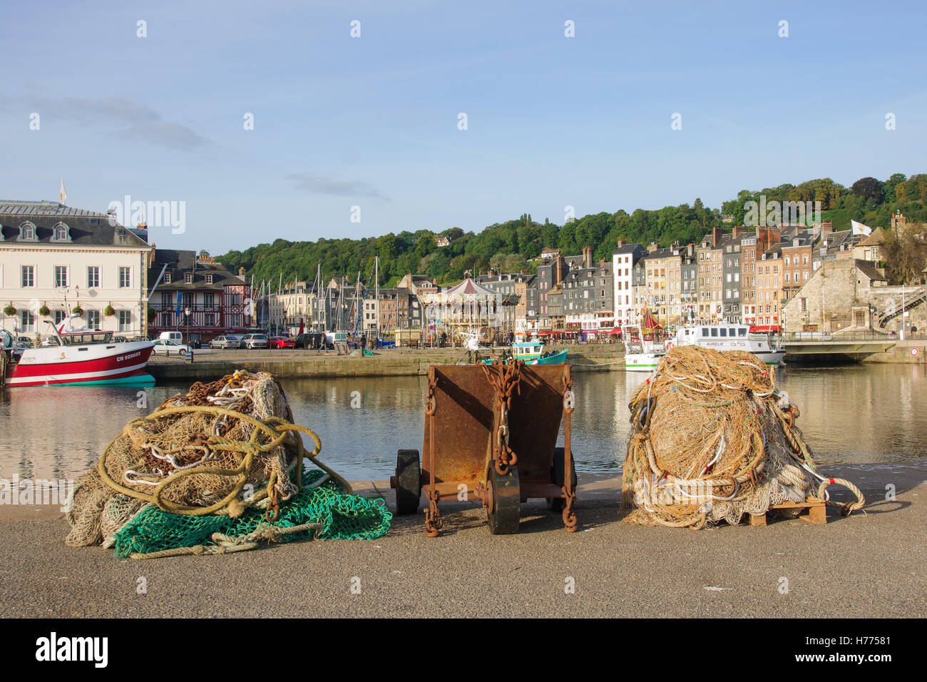 HONFLEUR, FRANCE SEPTEMBER 20 Scene of Vieux Port (Old Harbor