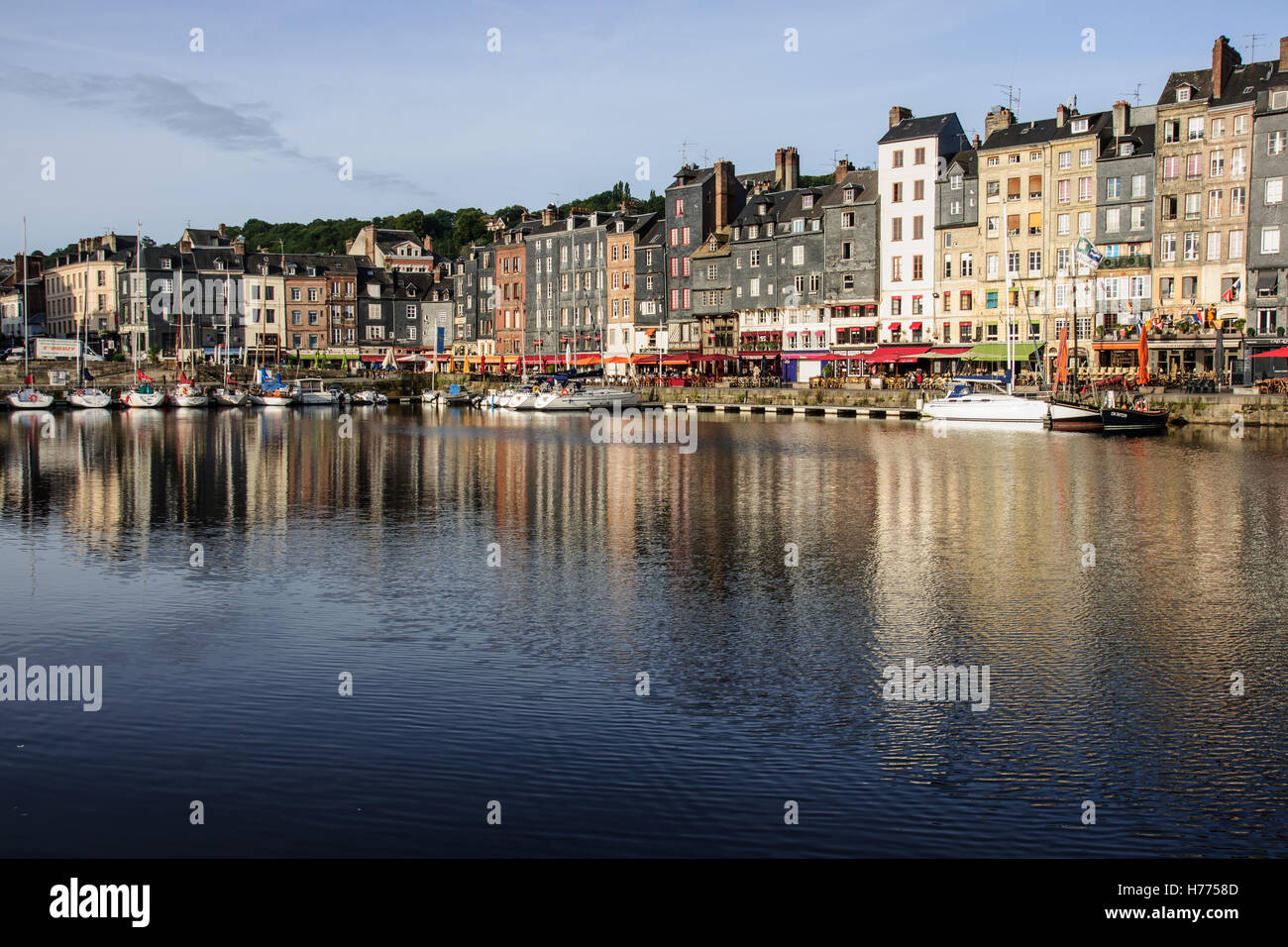 HONFLEUR, FRANCE SEPTEMBER 20 Scene of Vieux Port (Old Harbor