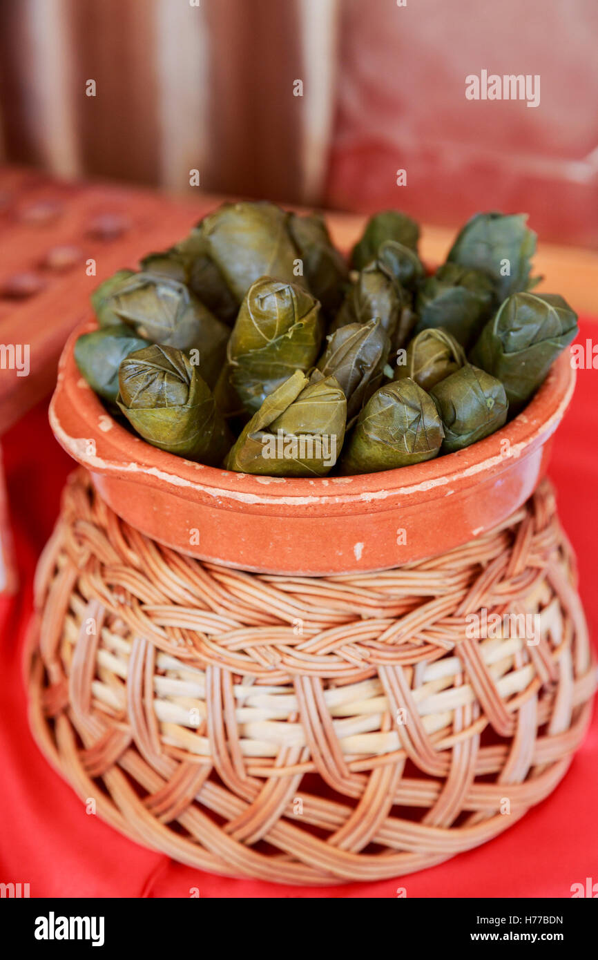Stuffed vine leaves Stock Photo Alamy