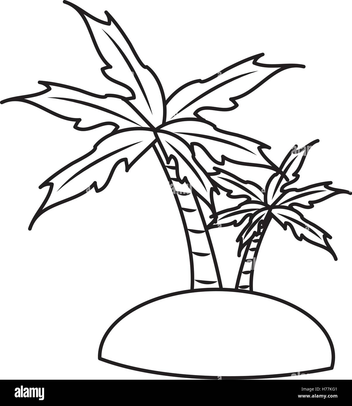 Isolated palm tree design Stock Vector Image & Art - Alamy