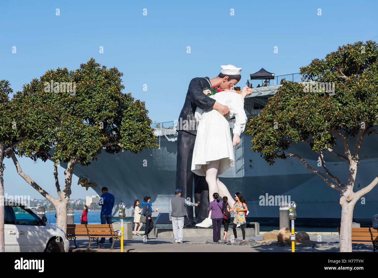 Unconditional Surrender statue, Tuna Harbor Park. San Diego, California ...