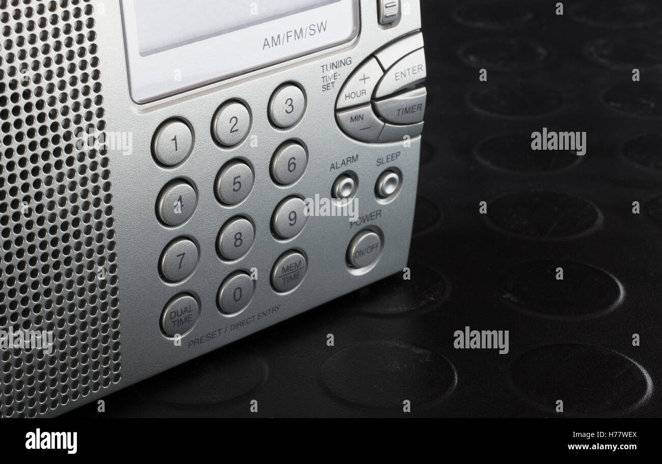 Controls on a digital portable radio that receives broadcast and