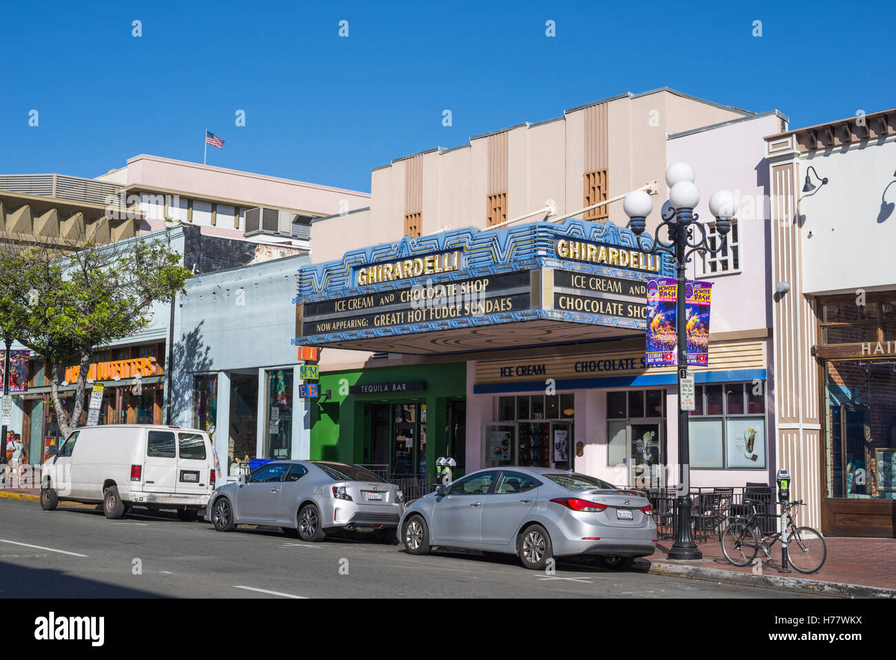 Gaslamp Quarter, Fifth Avenue, Ghirardelli Store, San Diego, California ...