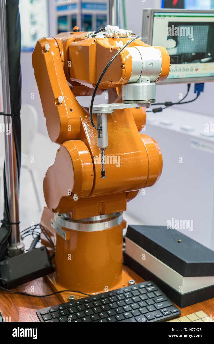 Robotic arm at production line in factory Stock Photo - Alamy