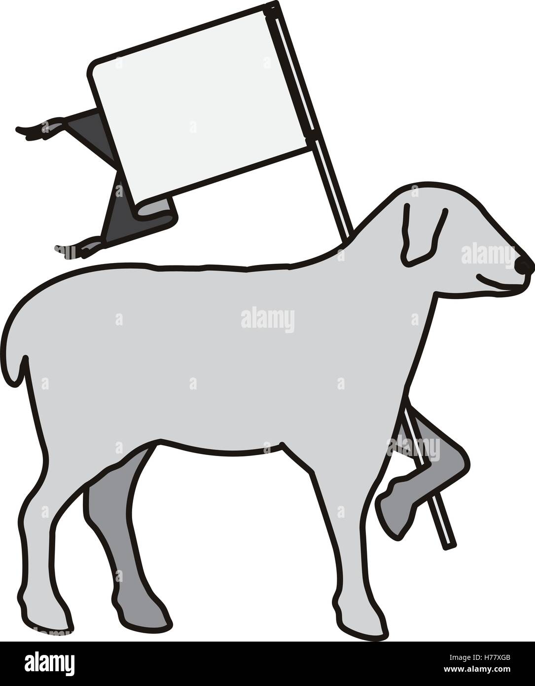 Lamb of God Christian Symbol icon over white background. vector illustration Stock Vector Image