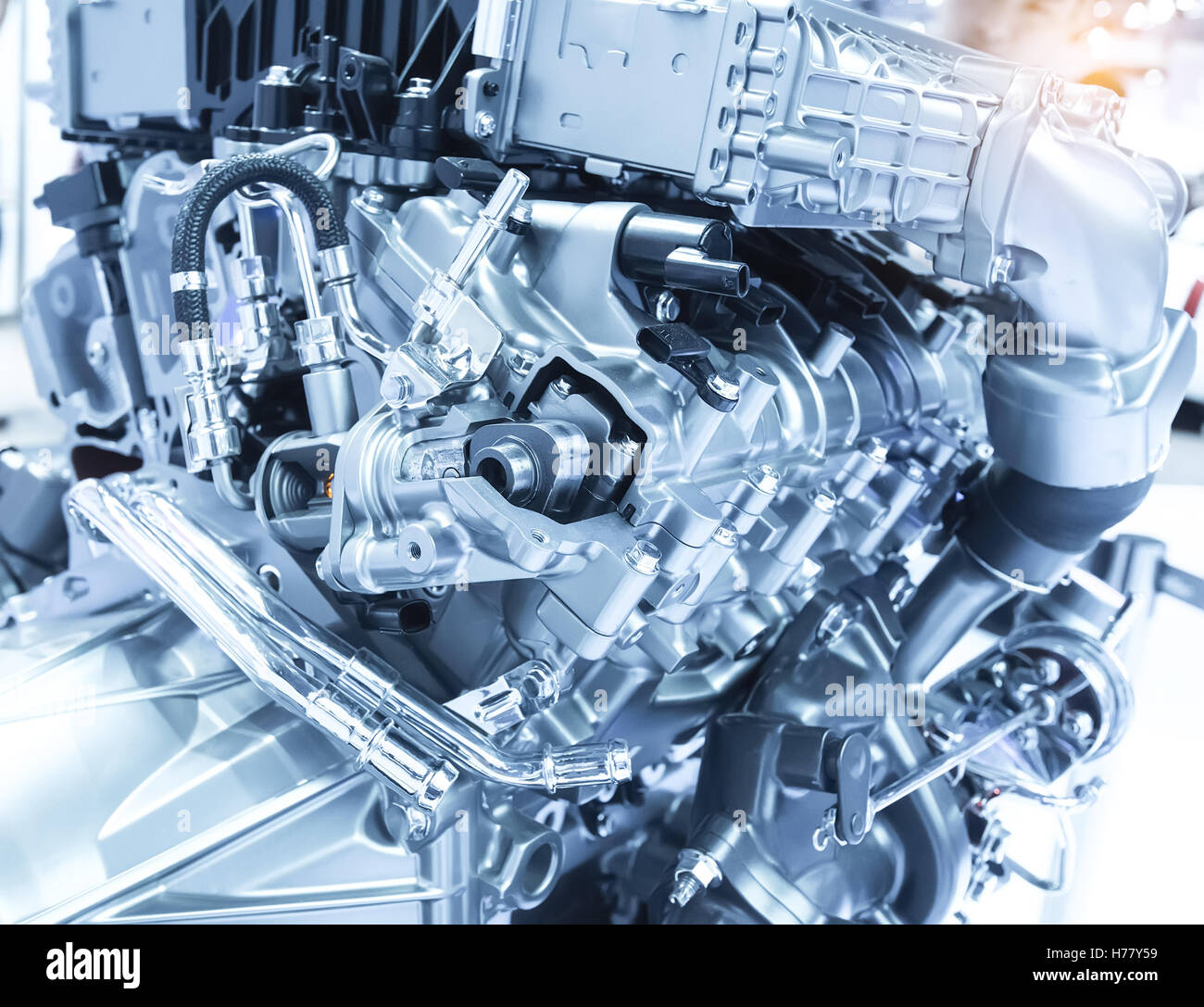car engine section Stock Photo