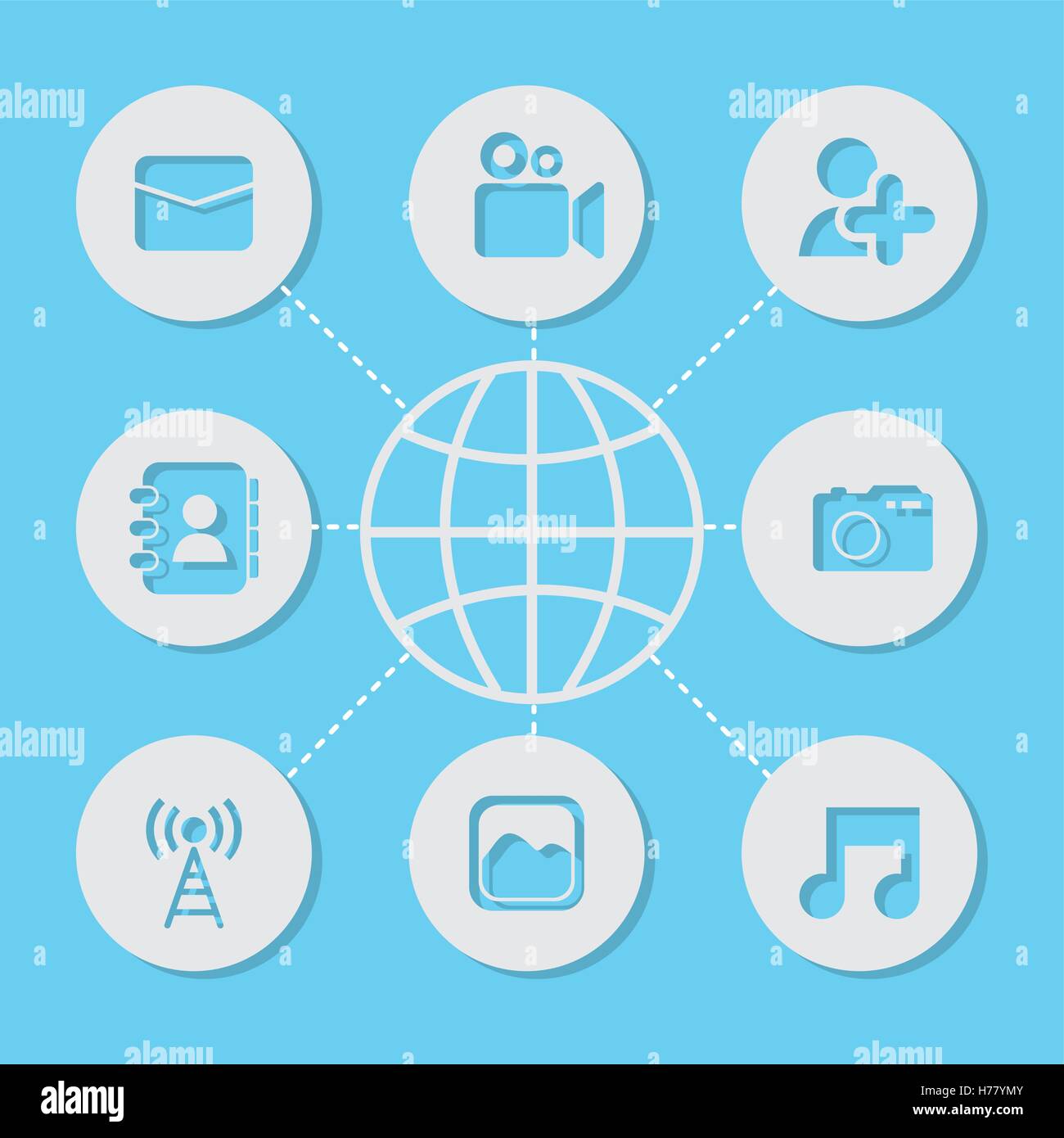 Social media networking icon vector illustration graphic design Stock ...