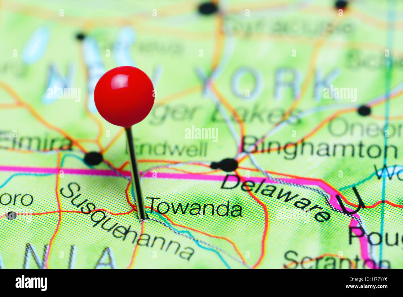 Towanda pennsylvania map hires stock photography and images Alamy