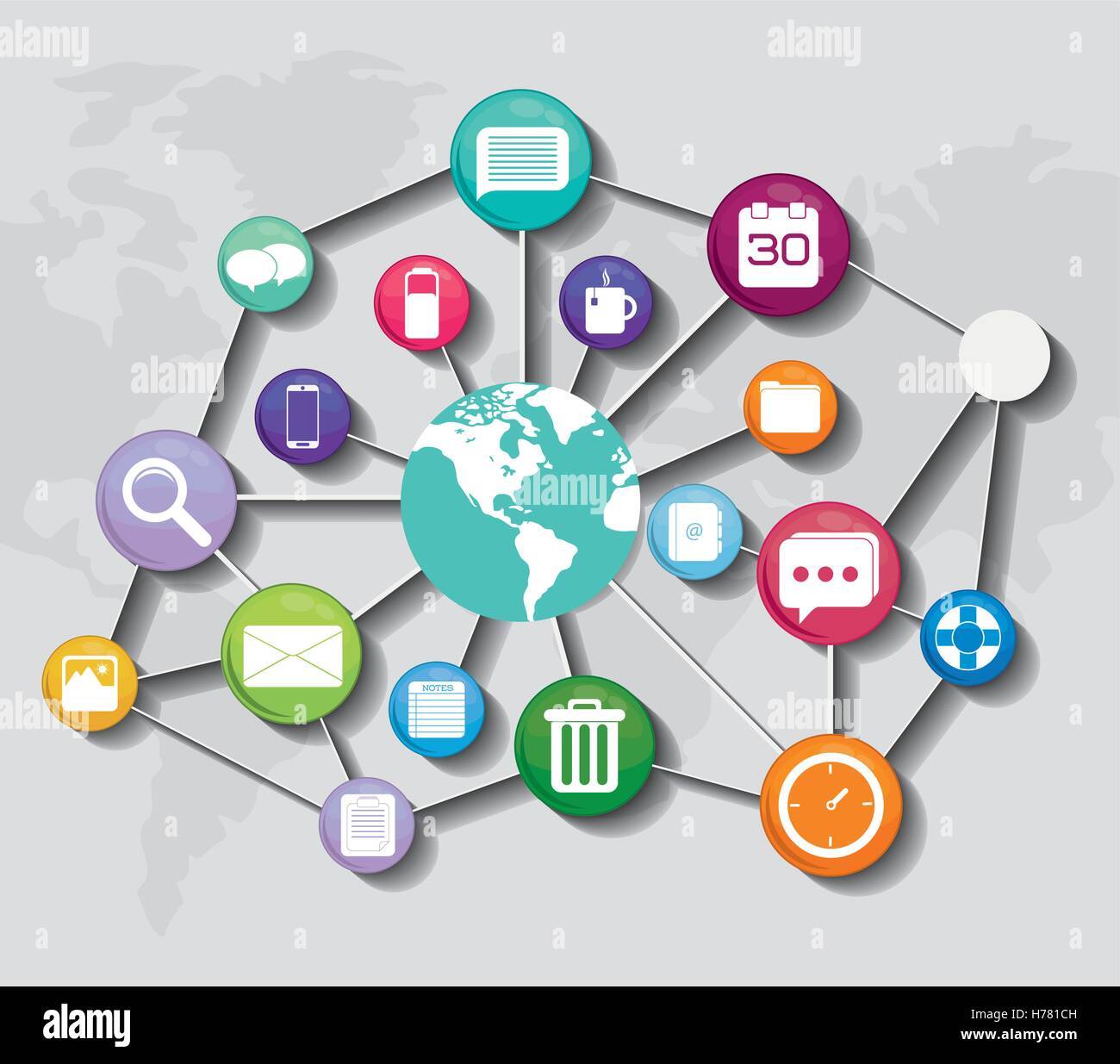 Social media networking icon vector illustration graphic design Stock ...