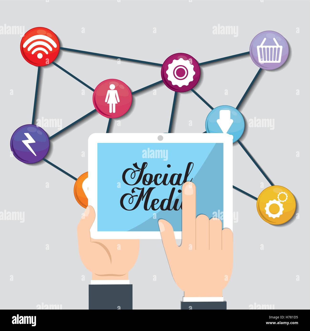 Social media networking icon vector illustration graphic design Stock ...