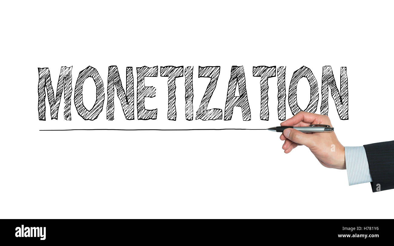 monetization written by hand, hand writing on transparent board, photo ...
